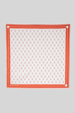 Milk silk scarf with heart print
