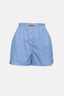 Blue short shorts with slits