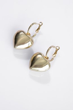 Golden heart earrings photo 1