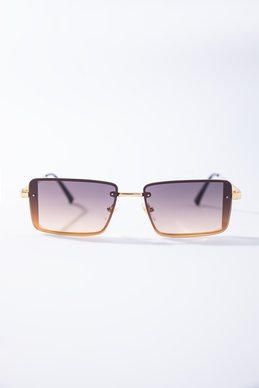 Brown glasses with rectangular lenses photo 1