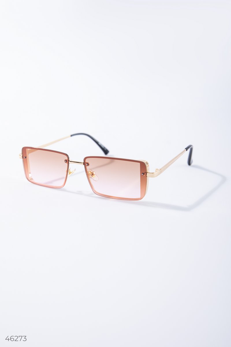 

Пудрові окуляри з прямокутними лінзами