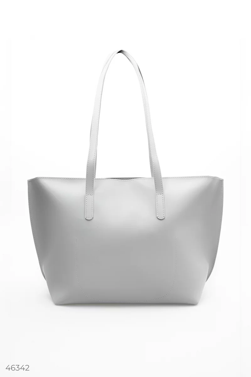 Gray capacious shopping bag photo 1