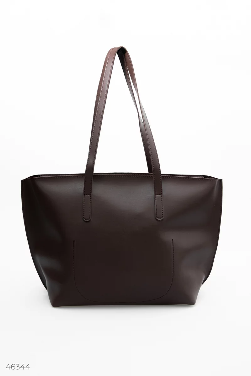 Brown capacious shopping bag photo 1