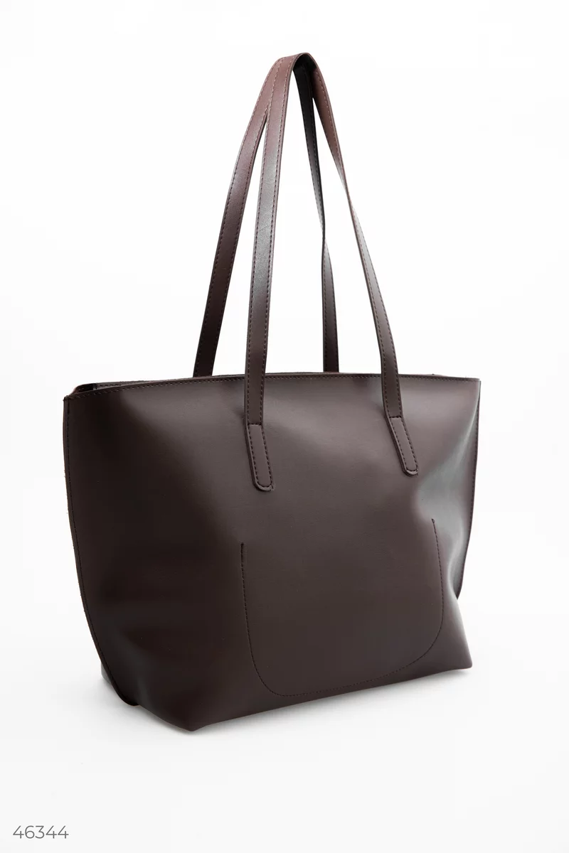 Brown capacious shopping bag photo 2