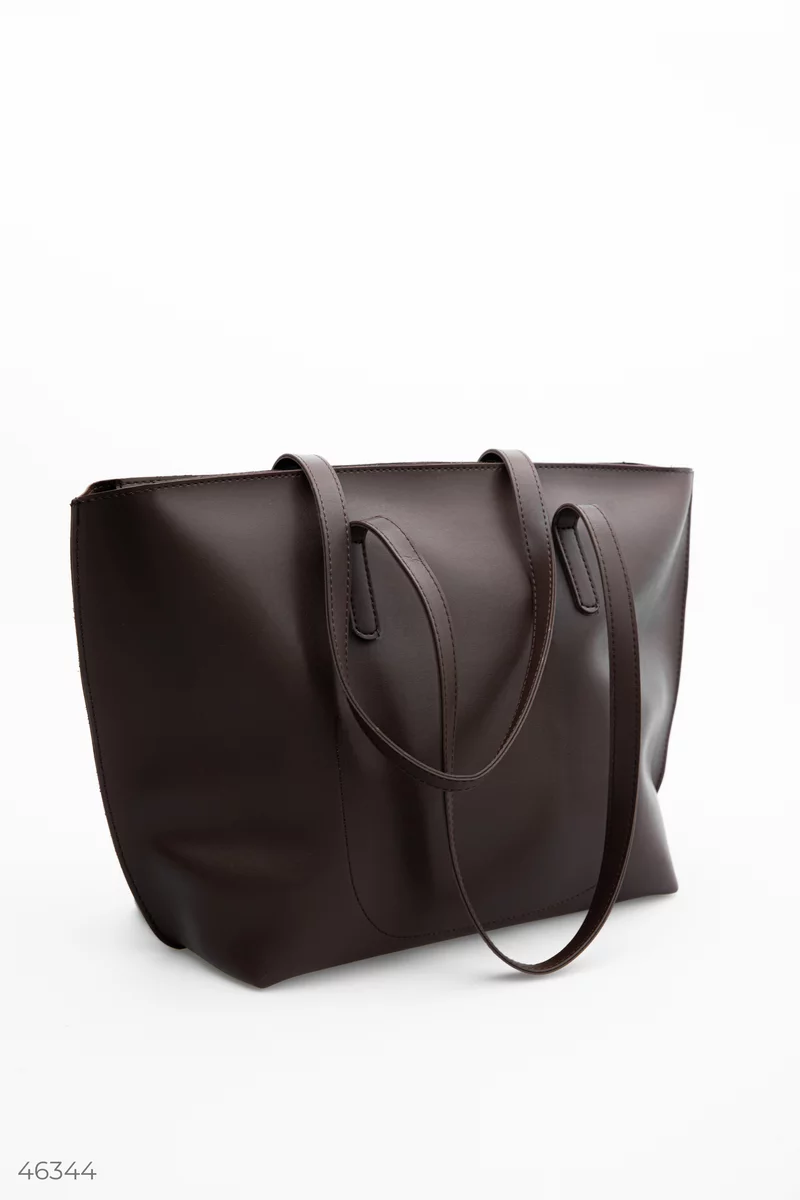 Brown capacious shopping bag photo 3