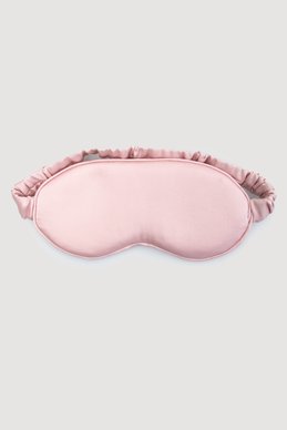 Розовая шелковая маска для сна фотография 2