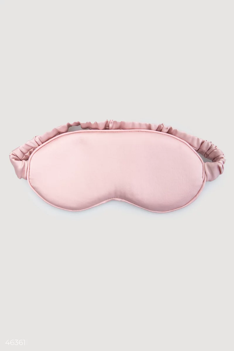 Рожева шовкова маска для сну фотографія 1