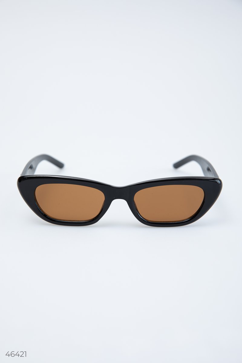 

Коричневі сонцезахисні окуляри з овальними лінзами