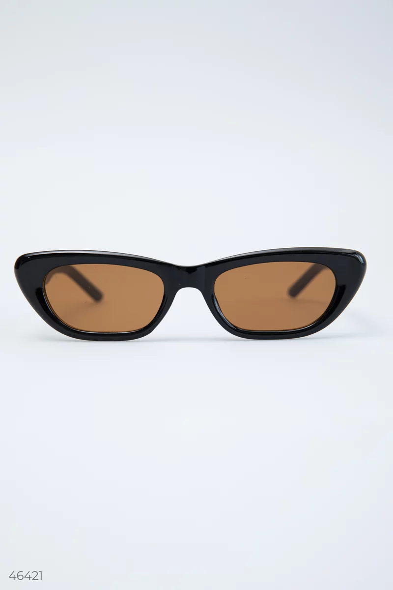 Коричневі сонцезахисні окуляри з овальними лінзами фотографія 2
