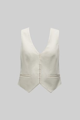 Milk waistcoat with a classic cut