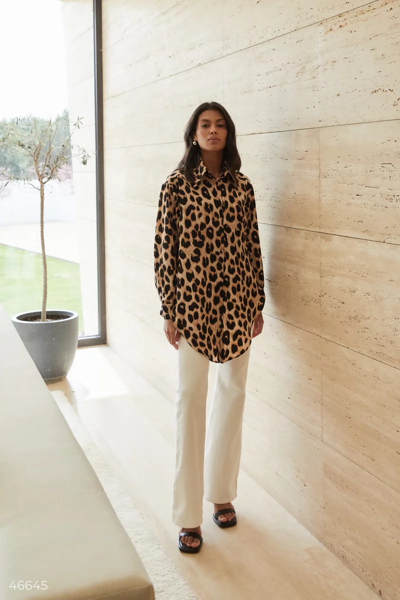 Блуза с леопардовым принтом фотография 2