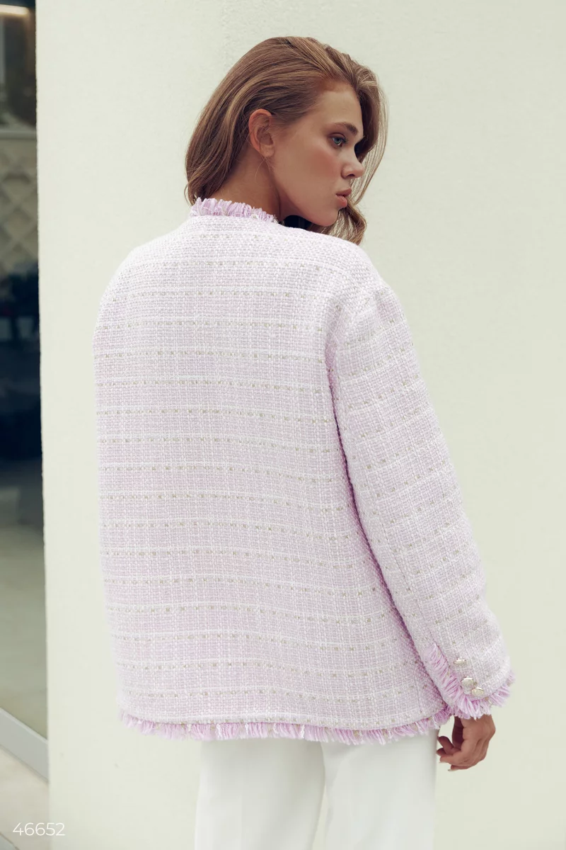 Lilac oversized straight cut jacket photo 5