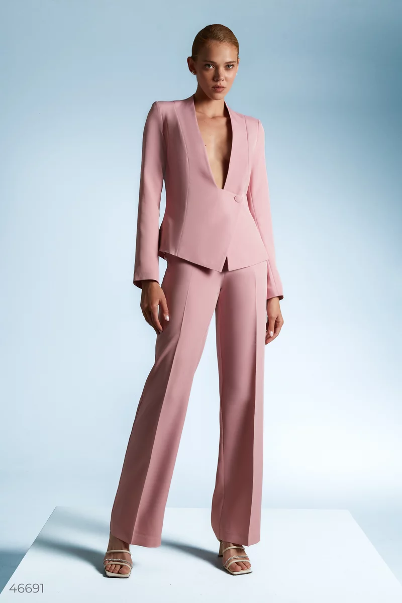 Pink suit with jacket and pants photo 1