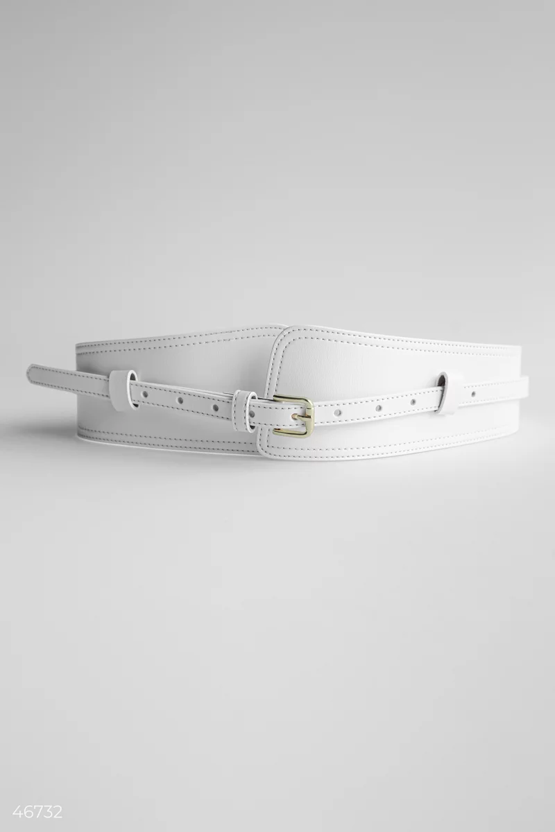 White leather belt-corset 2 in 1 photo 1
