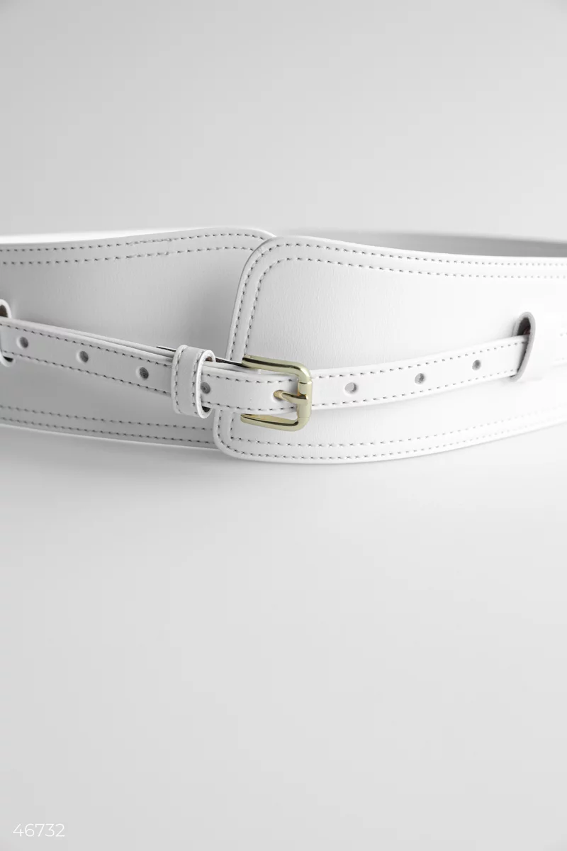 White leather belt-corset 2 in 1 photo 5
