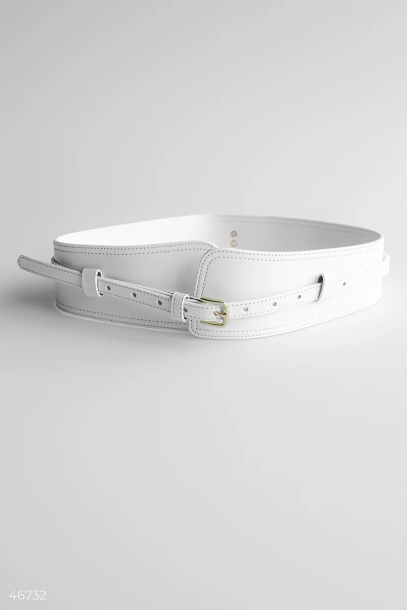 White leather belt-corset 2 in 1 photo 3