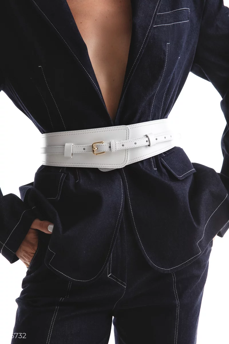 White leather belt-corset 2 in 1 photo 4