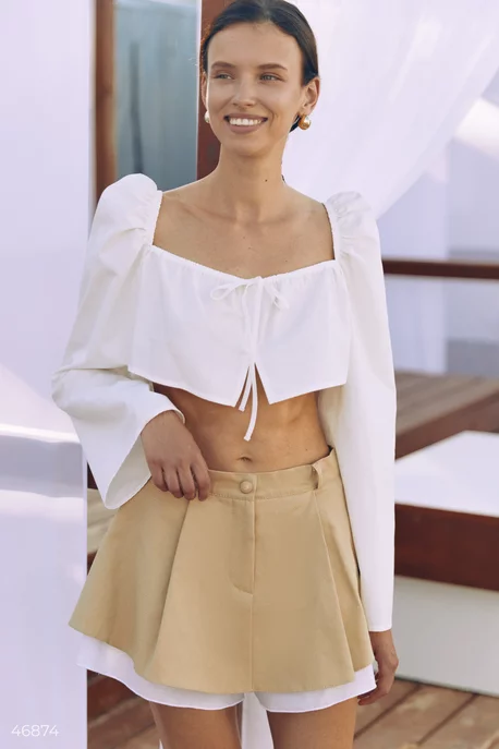 パンツ PHILOSOPHY Women Shorts  Burmudas 251C03082124 0003 Beige TIMEKE Shorts for Women High Waist Bermuda Shorts Casual