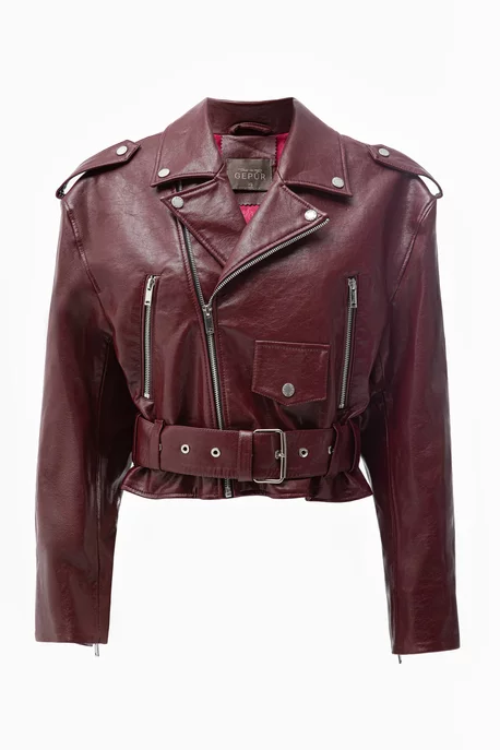 Women's leather jacket size XS buy in the Gepur online store