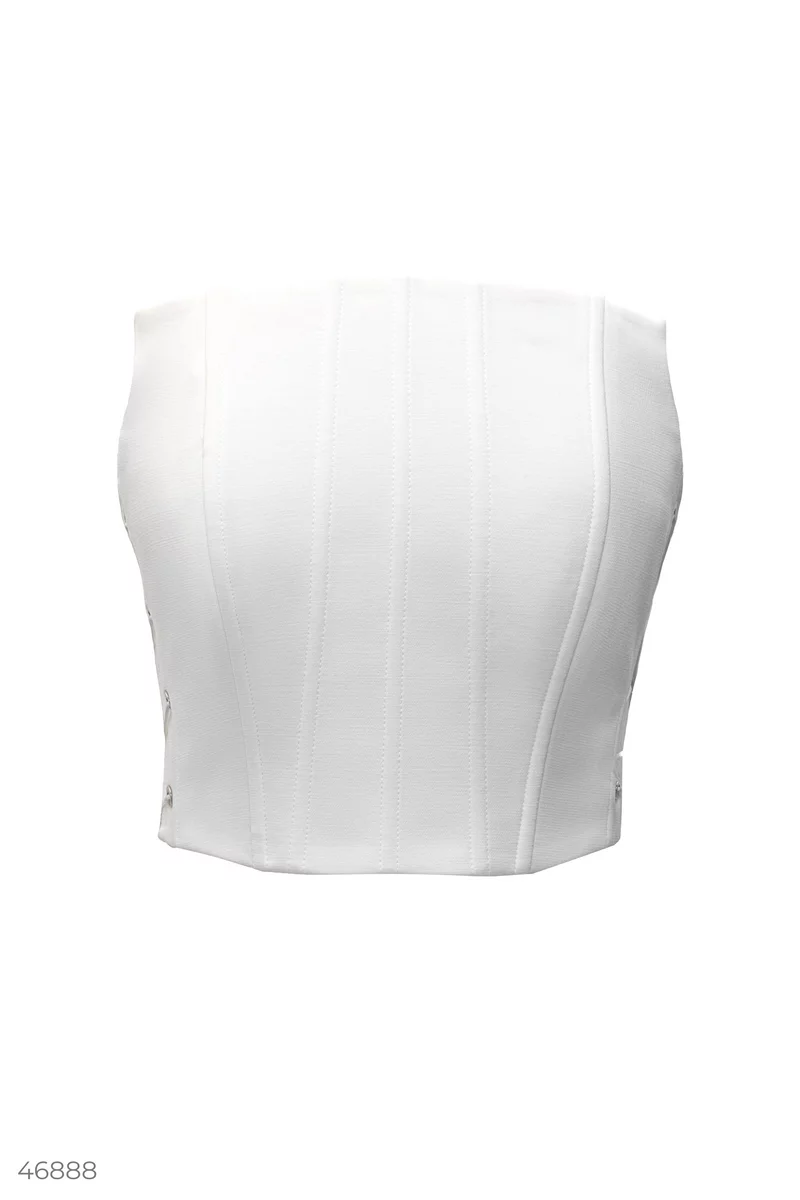 Milk corset top with side lacing photo 5