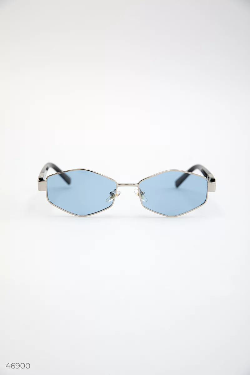 Голубые солнцезащитные очки геометрия фотография 1
