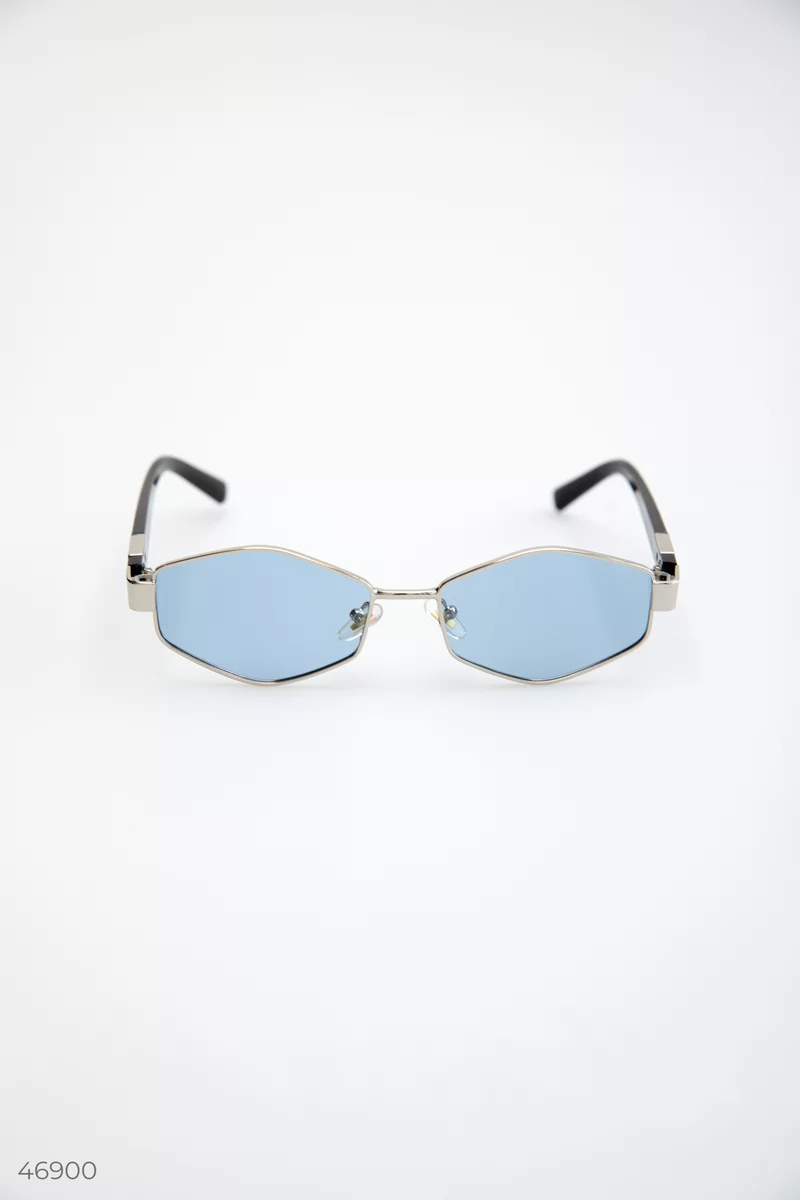 Blue geometry sunglasses photo 2