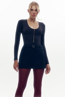 Black bodysuit with long sleeves photo 2