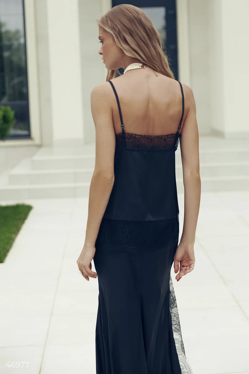 Black top-combination with lace photo 5