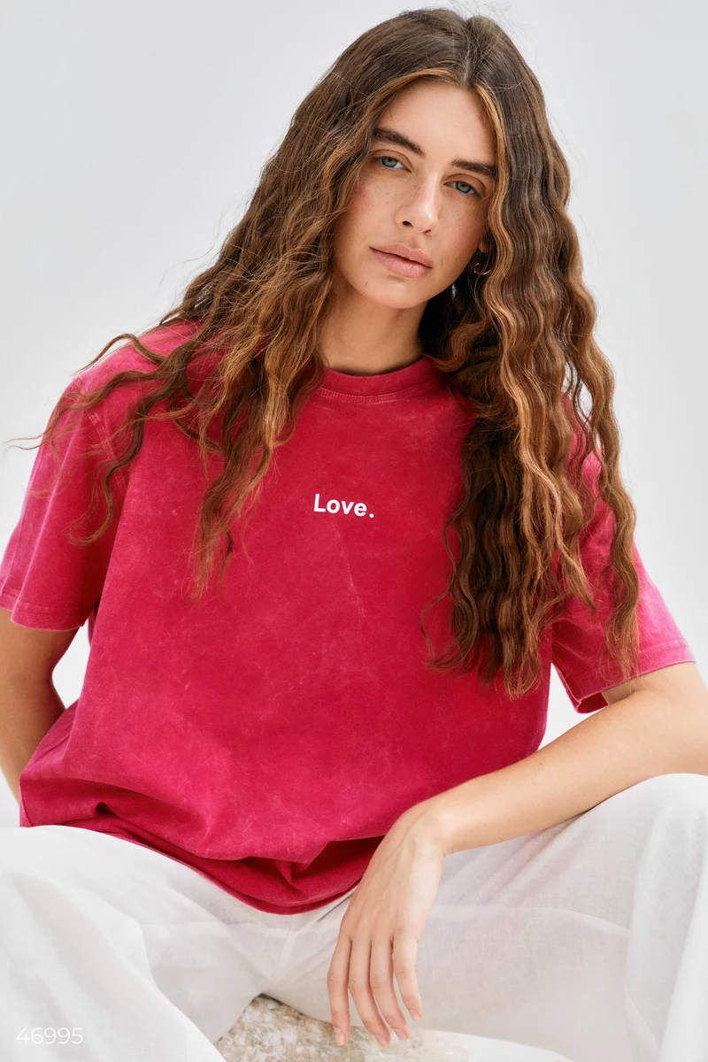 Raspberry basic T-shirt LOVE photo 3