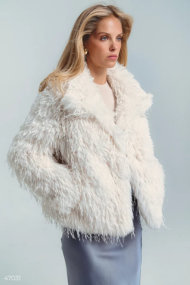 muguet volume fake fur coat ピンク