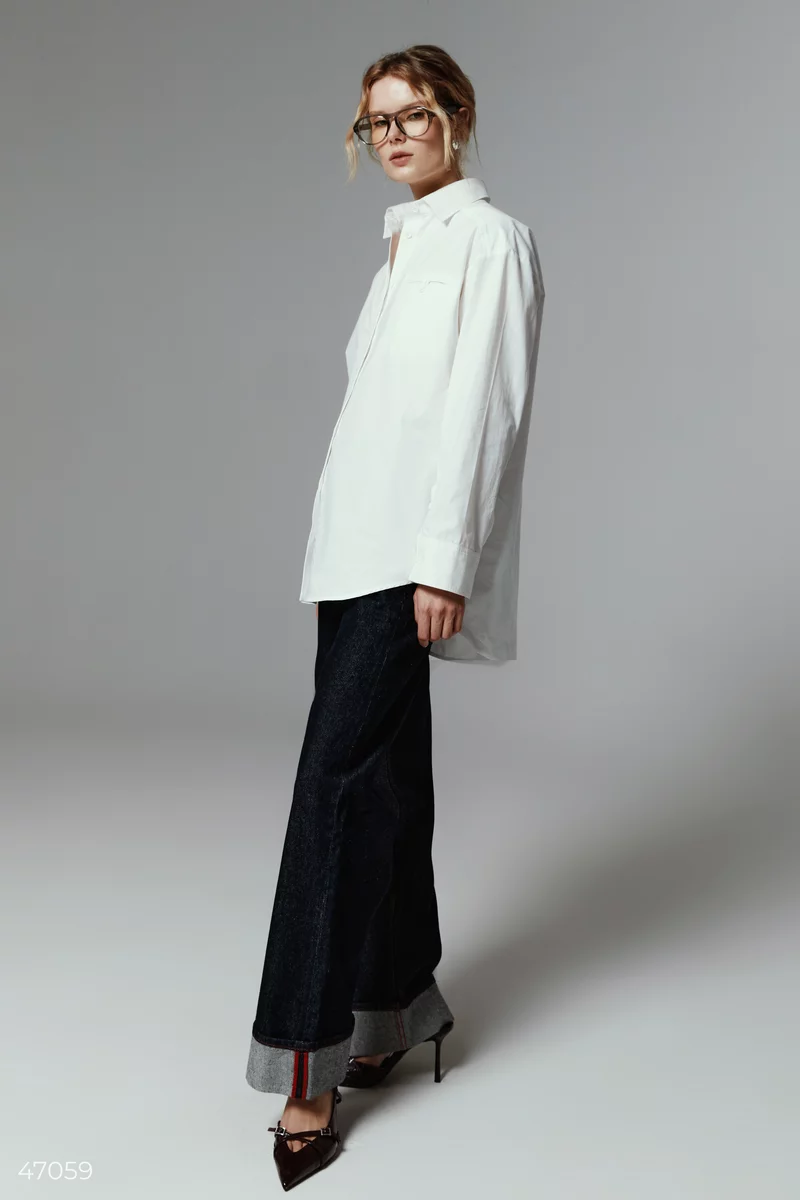 Oversized milk cotton shirt photo 1