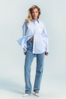 Oversized milk cotton shirt photo 2