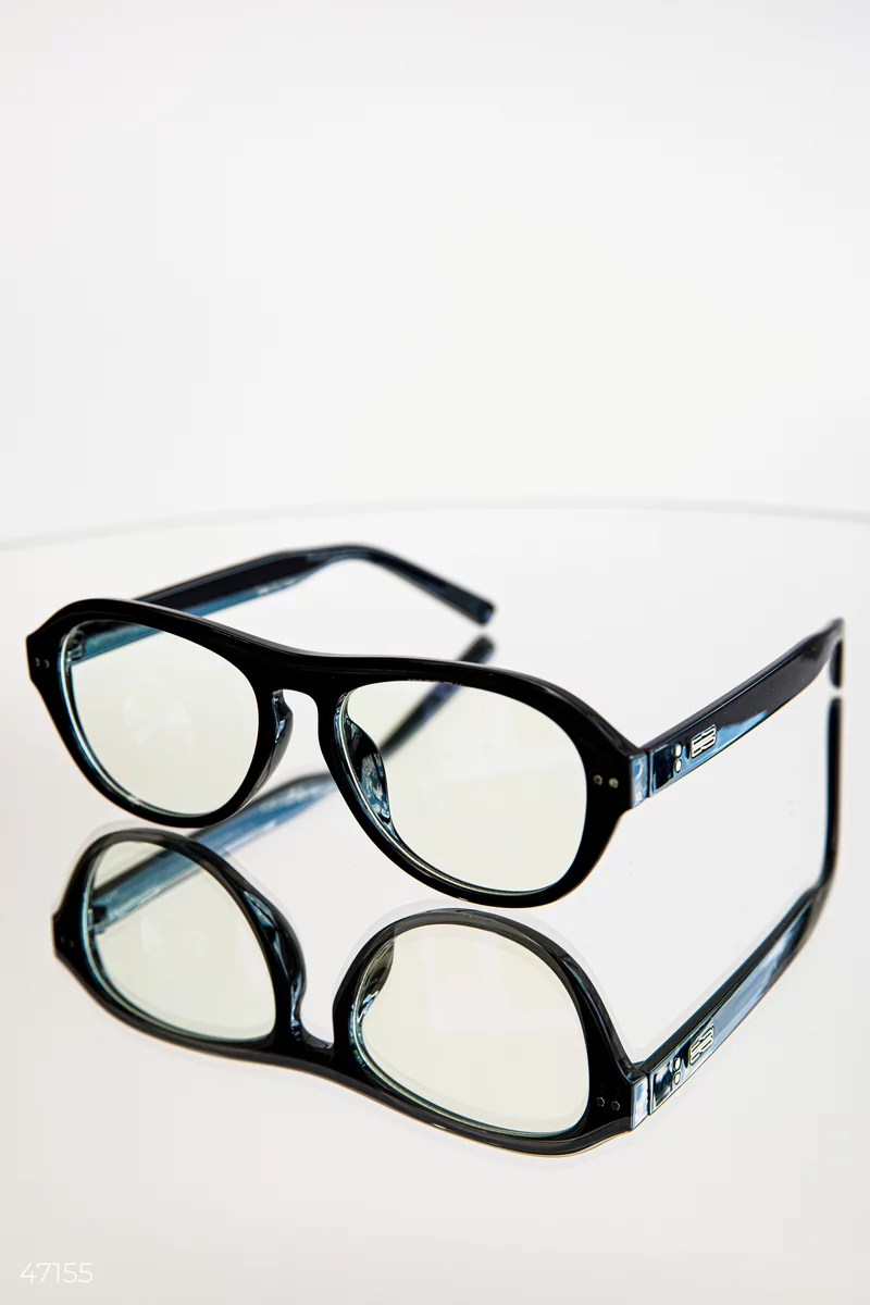 Black glasses with clear lenses photo 5