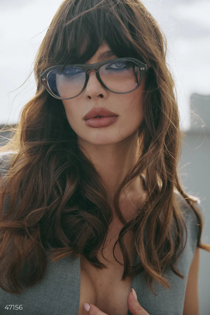 Gray glasses with clear lenses photo 1