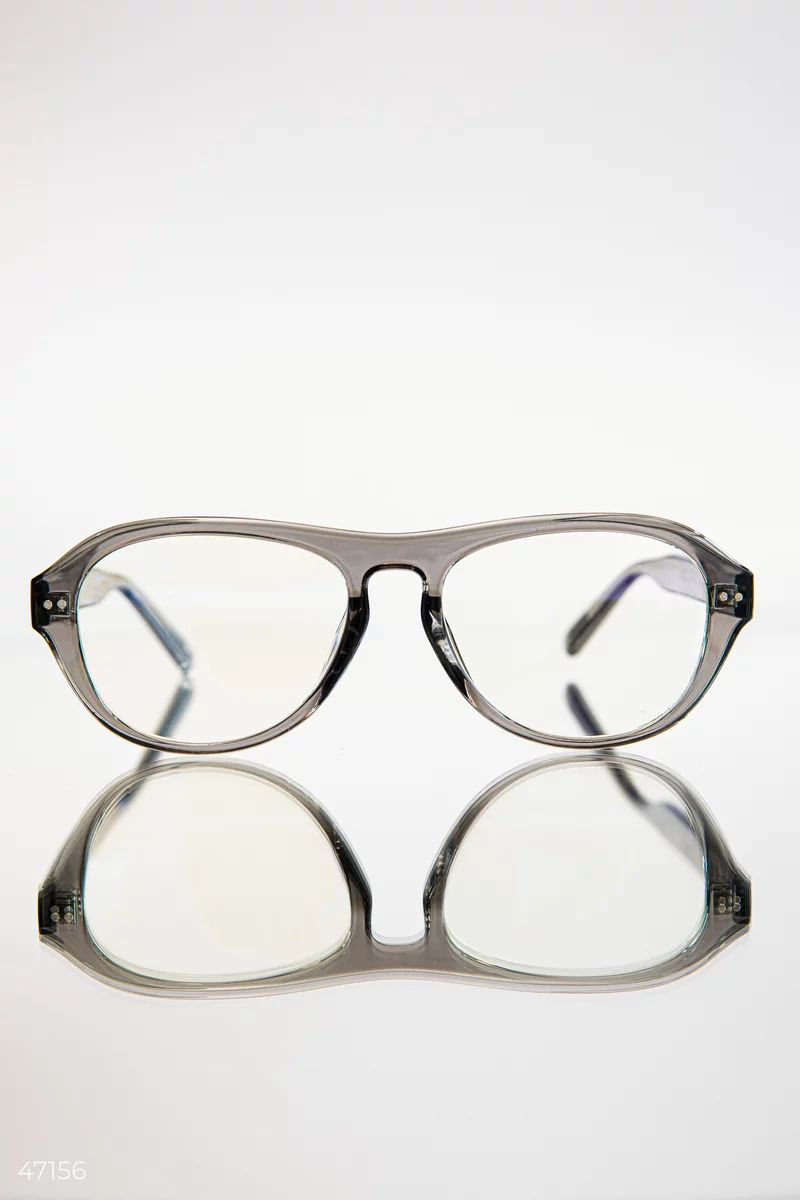 Gray glasses with clear lenses photo 3