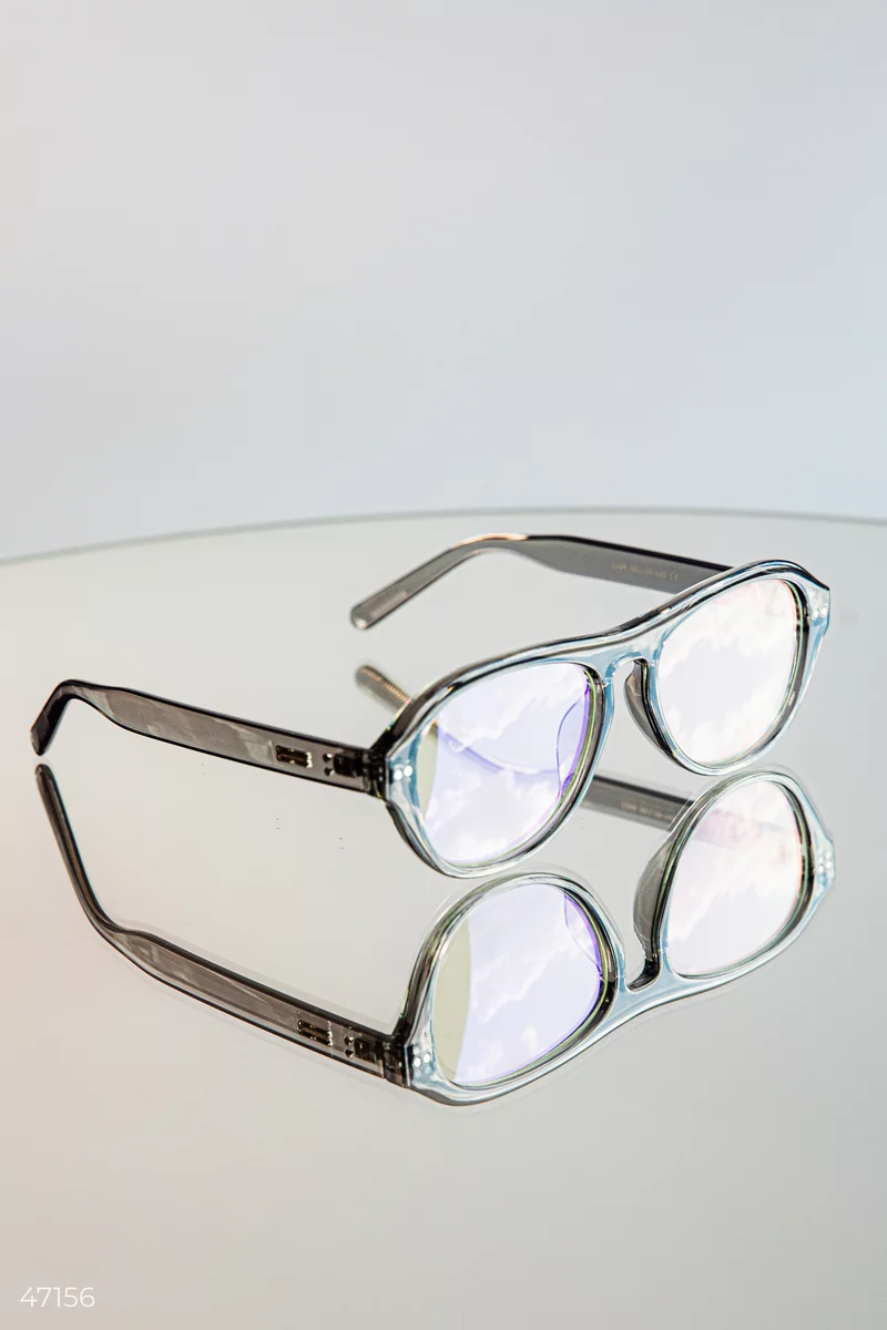 Gray glasses with clear lenses photo 4