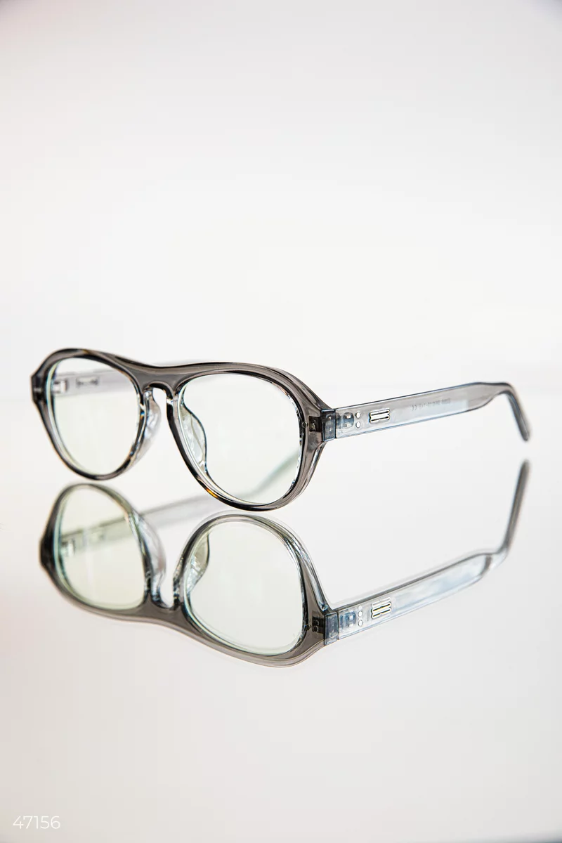 Gray glasses with clear lenses photo 5