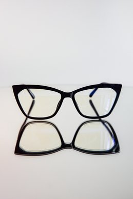 Leopard fox glasses with clear lens photo 1