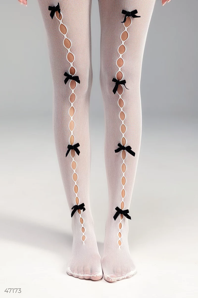 Milk tights with bows photo 2