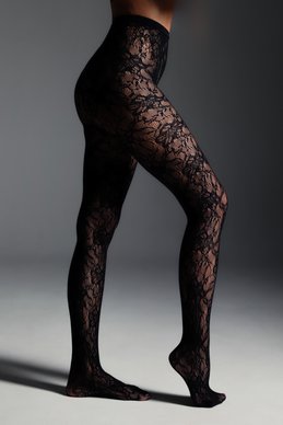 Black lace tights photo 2