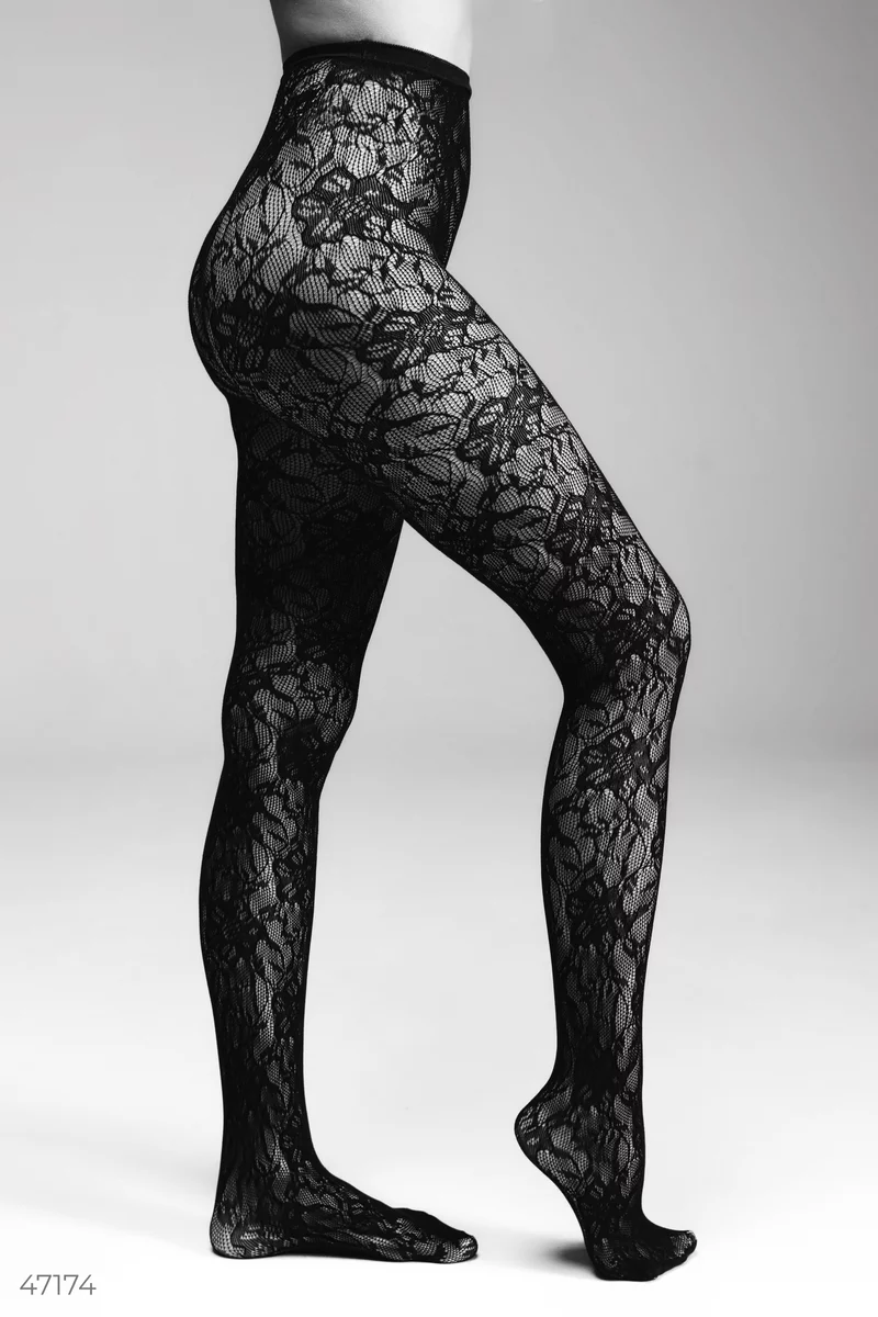 Black lace tights photo 4