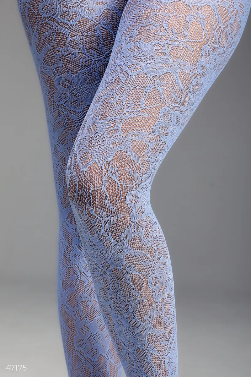 Blue lace tights photo 1