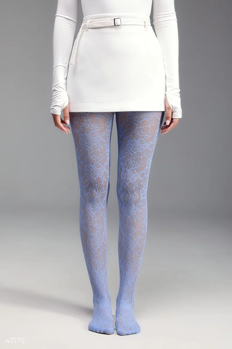 Blue lace tights photo 3