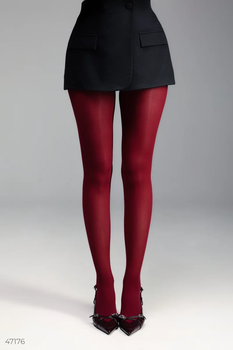 Burgundy tights photo 1