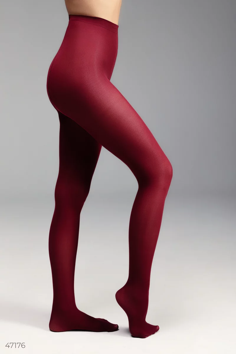 Burgundy tights photo 2