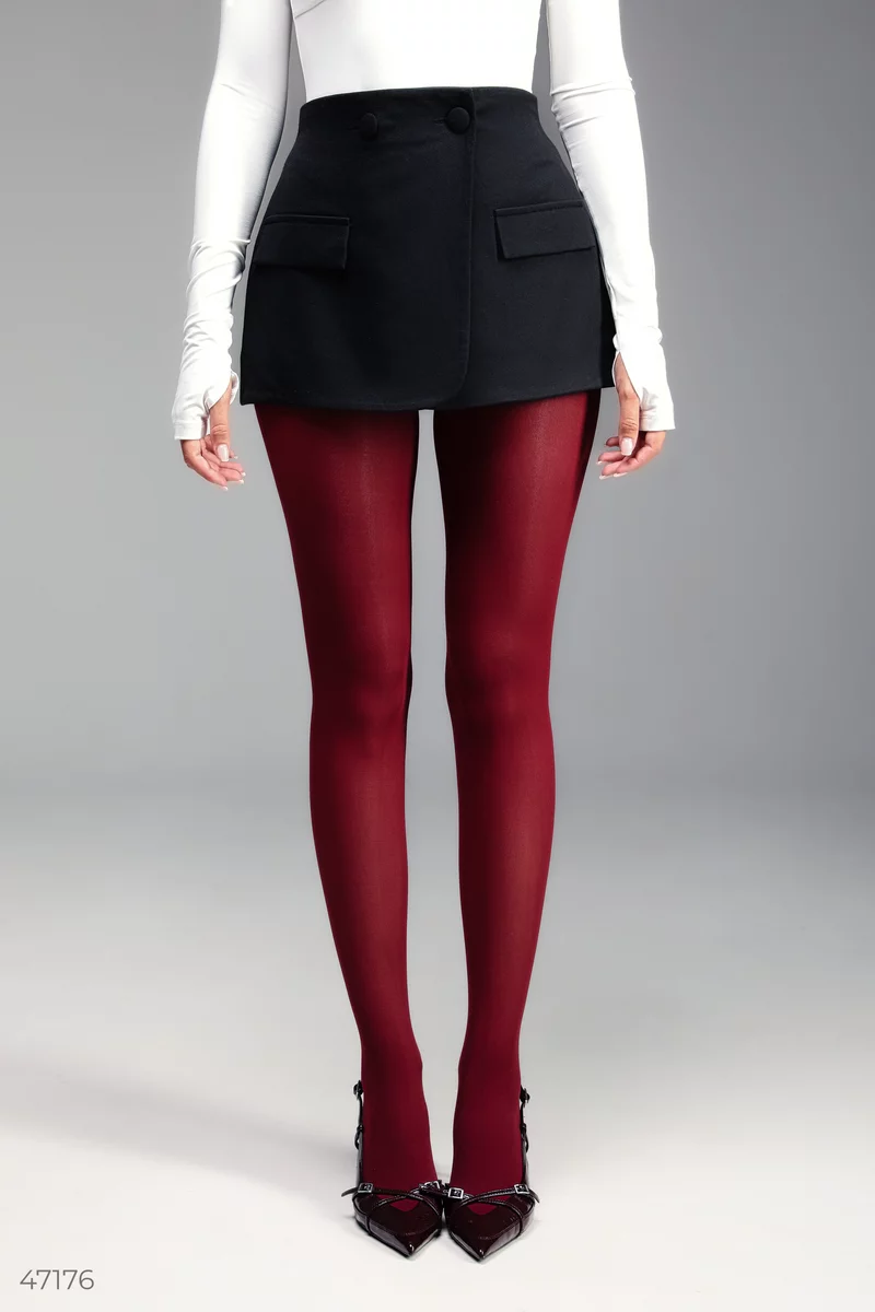 Burgundy tights photo 3