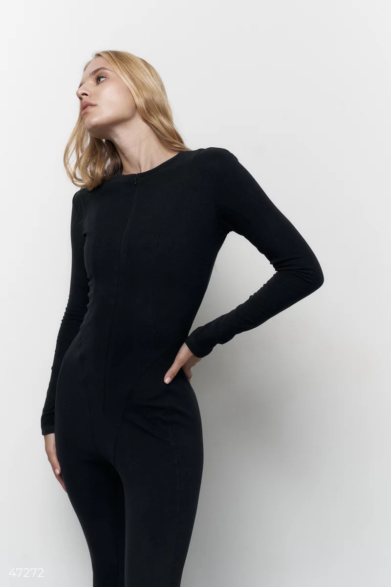 Black jumpsuit with long sleeves photo 5