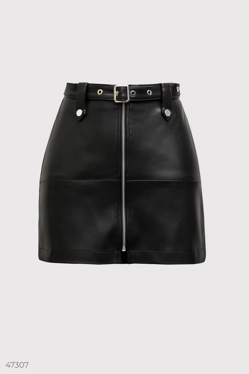 ミニスカート [MATINKIM]zipper point linen mini skirt in black ZIPPER POINT LINEN MINI SKIRT IN BLACK – Matin Kim