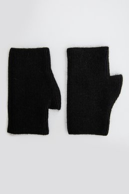 Black gloves-mittens