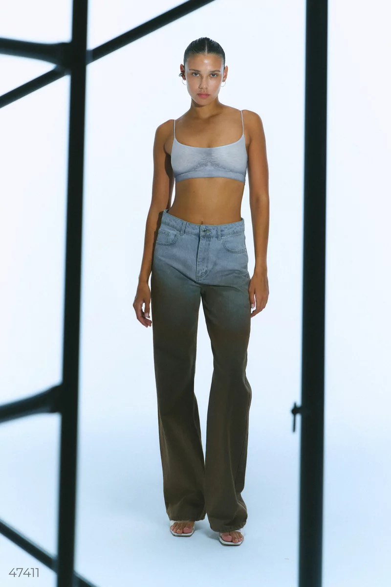 TILO gray stretch mesh top photo 2